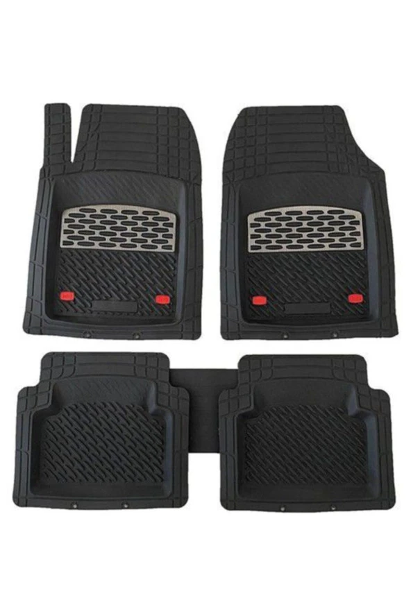 Hyundai Getz Uyumlu Universal Derin Havuzlu Paspas Krom Karbon ürün görseli