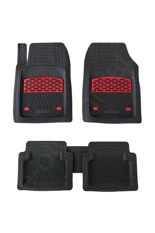 Safir Tüm Araçlara Uyumlu Derin Havuzlu Paspas 5 Parça Kırmızı ürün görseli