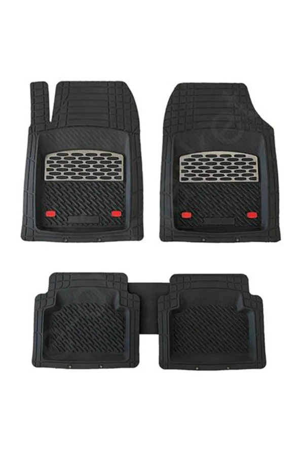 Safir Tüm Araçlara Uyumlu Derin Havuzlu Paspas 5 Parça Karbon ürün görseli