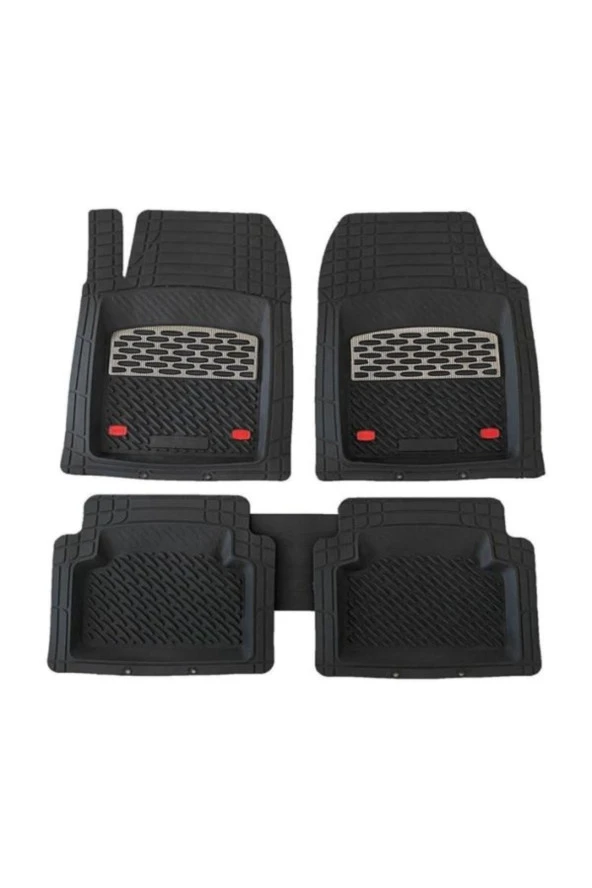 Volkswagen Transporter T5 T6 T7 Uyumlu Universal Derin Havuzlu Paspas Krom Karbon