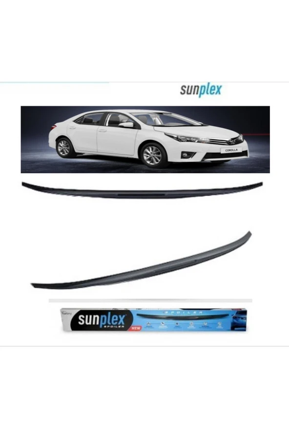 Toyota Corolla Spoiler Bagaj Üstü Sunplex Piano Black 2013-2017 ürün görseli