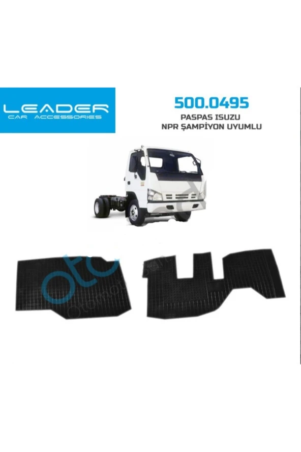 Isuzu Npr Şampiyon İçin Uyumlu Kauçuk Rulo Paspas Ön - Resim 2