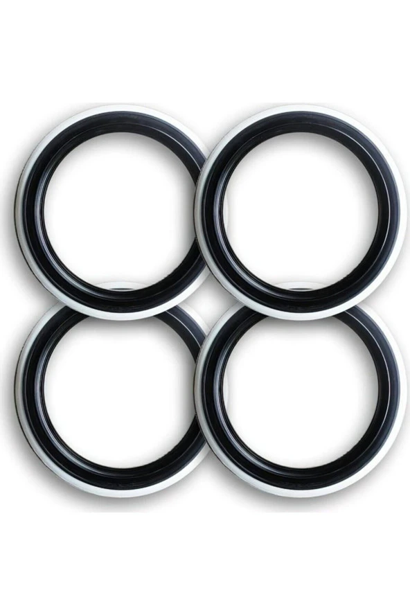 Lüks Siyah Beyaz Lastik Yanağı Yanak 14 Jant 1tk 4 Ad ürün görseli 1