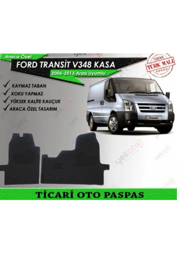 Ford Transit V347-348 Kasa 2006-2013 İçin Uyan Kauçuk Rulo Paspas - Resim 3