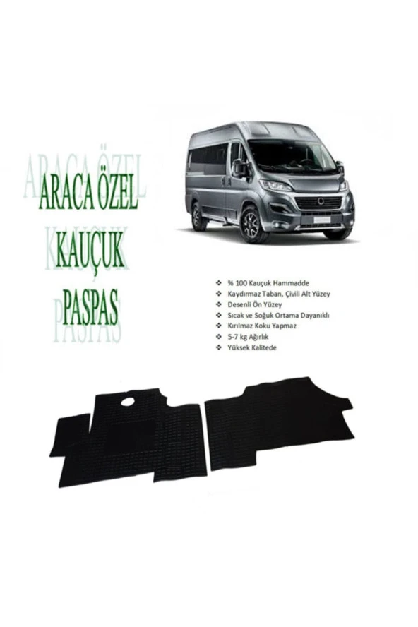 Fiat Ducato 2014 Sonrası Için Uyumlu Kauçuk Rulo Paspas Ön ürün görseli 1
