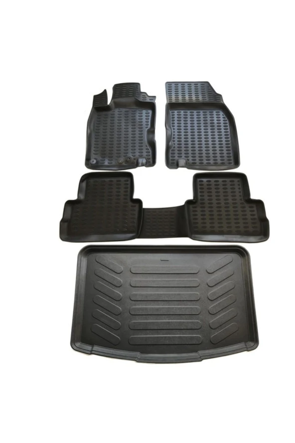 Nissan Qashqai Visia 3d Havuzlu Paspas 2014-2020+bagaj Havuzu 3d Ikili Set ürün görseli