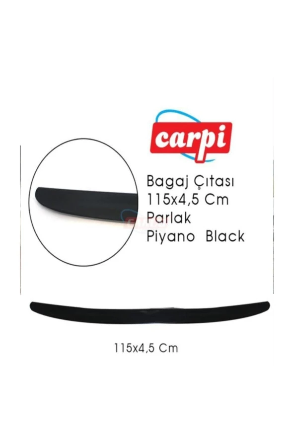 Carpi Egea Bagaj Üstü Spoiler 120 Cm Bagaj Çıtası Piano Black