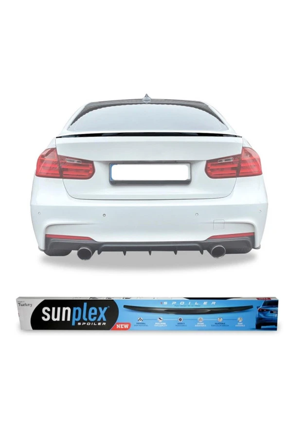 Sunplex Bmw Uyumlu  F30 Bagaj Üstü Spoiler Piano Black