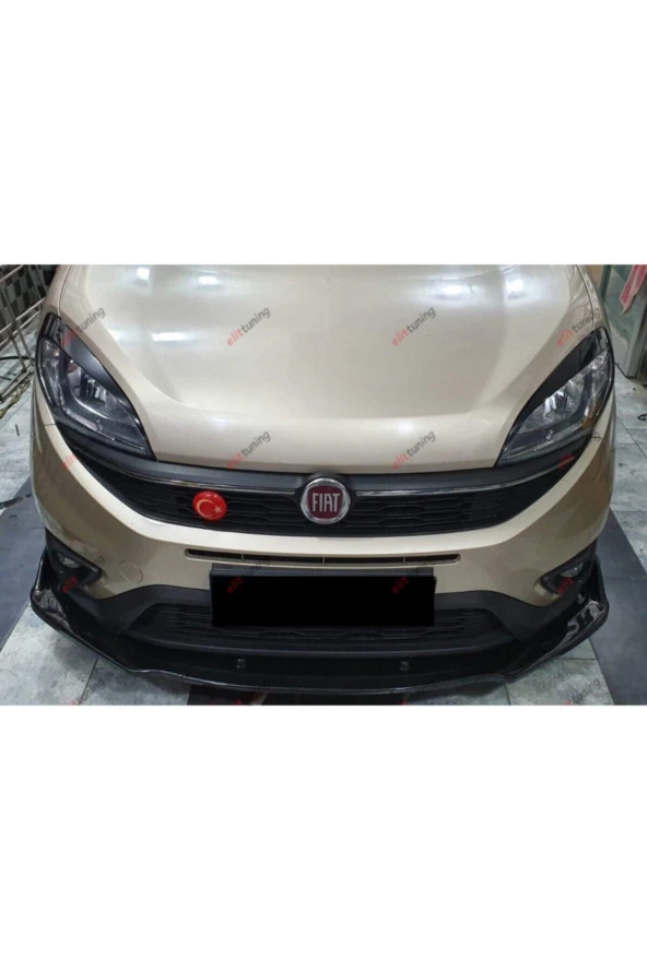 Fiat Doblo D4 Ön Tampon Eki, Lip, Kulaklı Voltex Tip 3 Parça - Resim 2