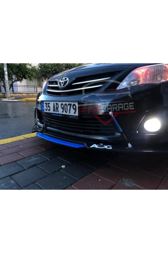 Toyota Corolla Kırmızı Sarı Mavi Dilli Ön Lip 4 Parça ürün görseli