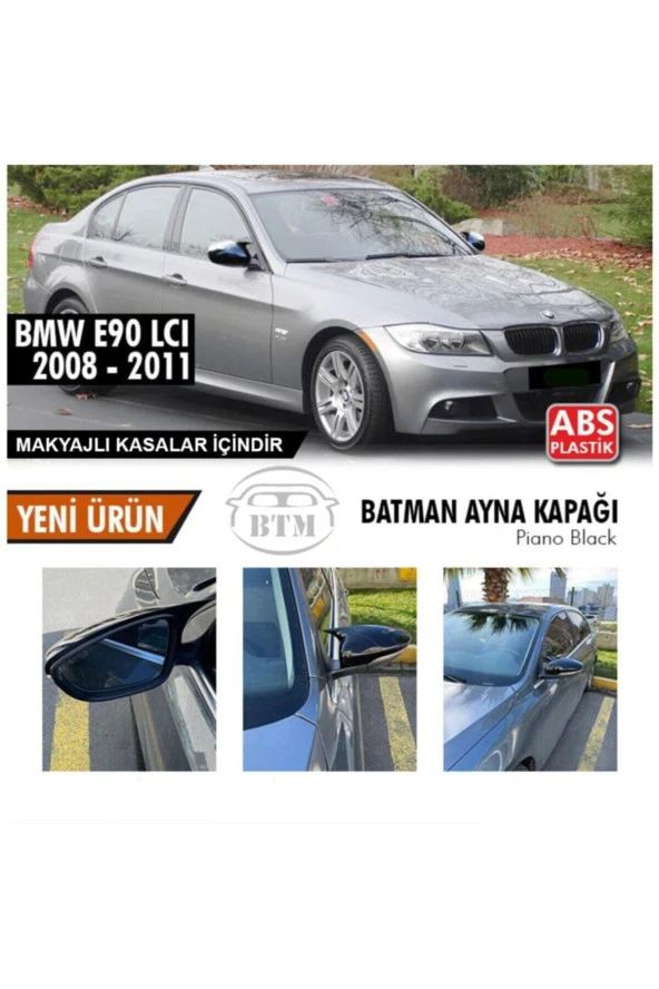 Bmw E90 Lci Yarasa Batman Ayna Kapağı Piano Black