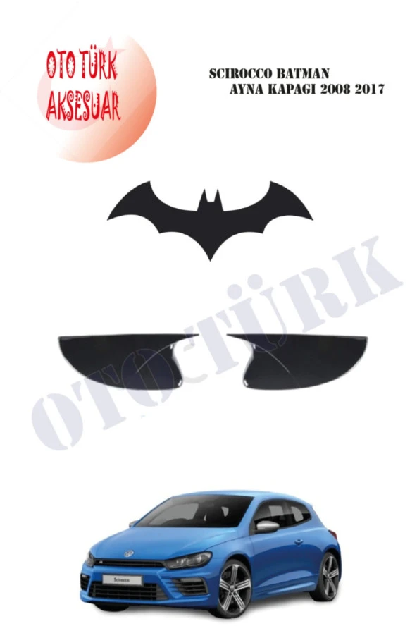 Volkswagen Scırocco Yarasa Batman Ayna Kapağı 2008 2017 ürün görseli