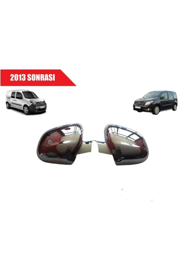 Reanult Kangoo Krom Ayna Kapağı 2013 Sonrası Sağ Sol 2 Parça Uyumlu