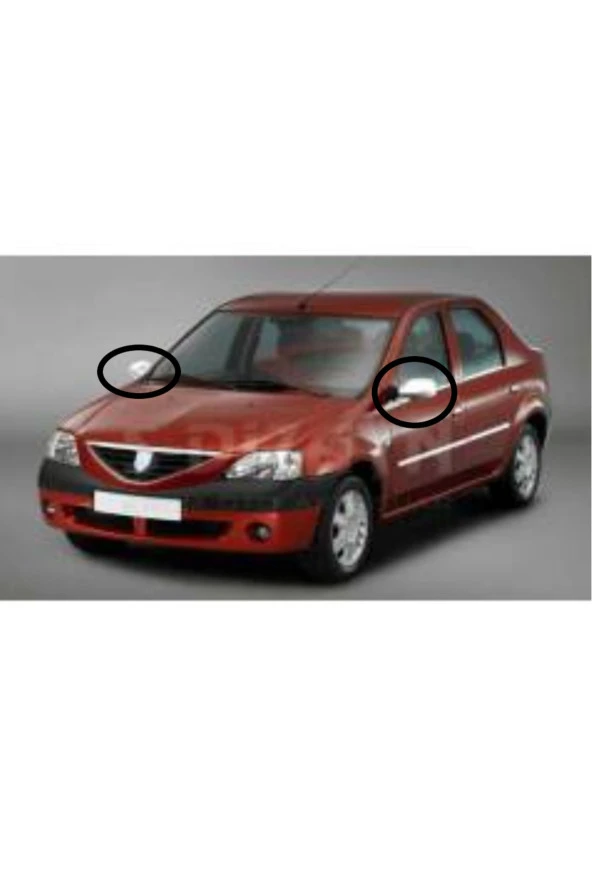 Dacia Logan Abs Krom Ayna Kapağı 2 Parça 2004-2010 İçin Uygun