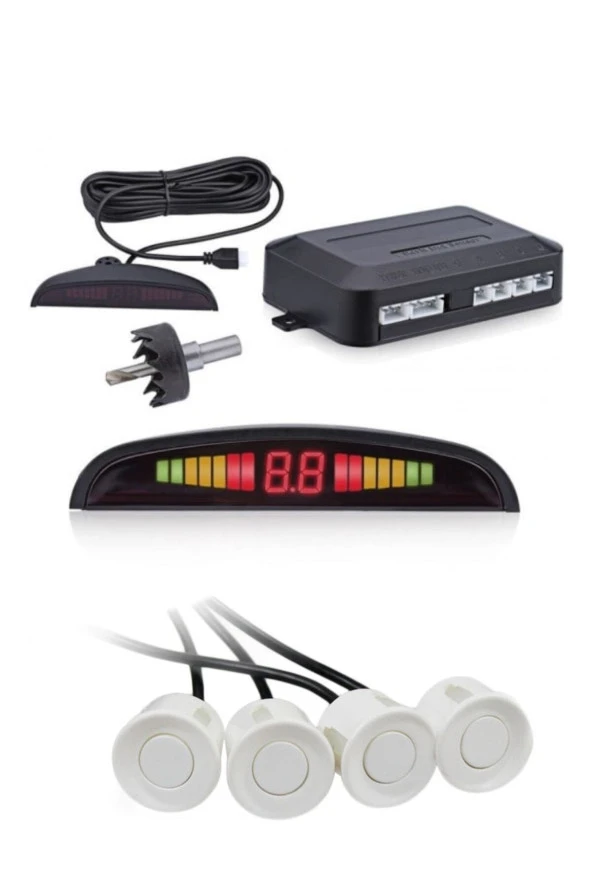 Renault Clio 4 Park Sensör- Göstergeli Ses Ikazlı Beyaz