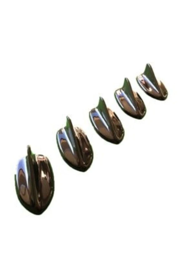 Araç Anten Süs Minik Balık Sırtı 5 Li Set Siyah ürün görseli