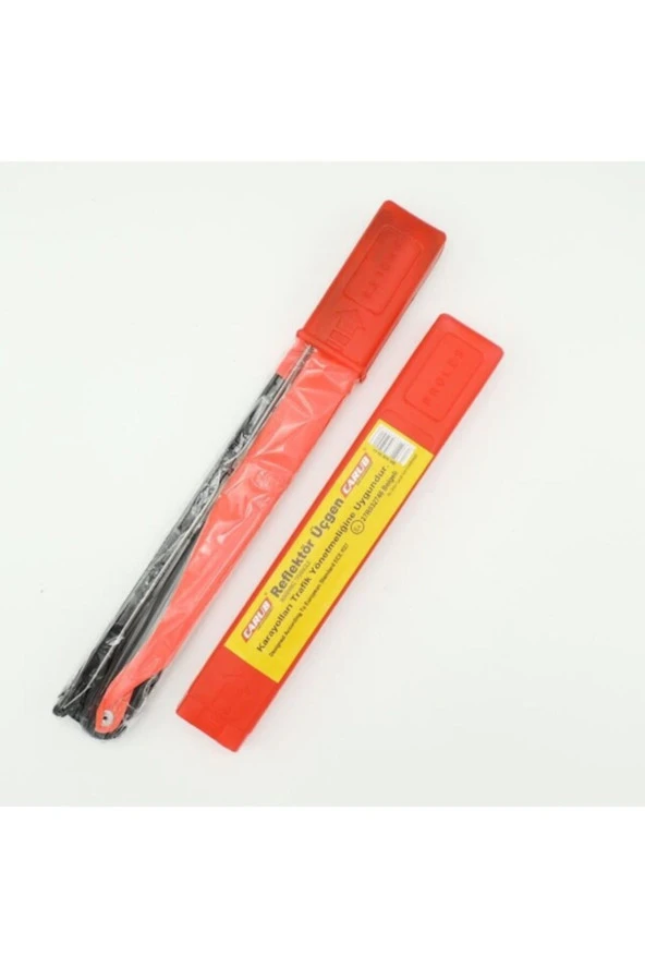 * Avrupa Standartlarına Uygun Fosforlu Üçgen Reflektör -demir Ayaklı - Resim 2