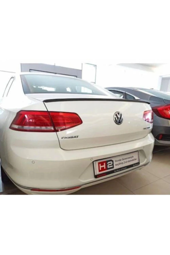 Volkswagen Passat B6 - B7 - B8 Type 2006 - 2020 Uyumlu Bagaj Üstü Spoiler Piano Black - Resim 3