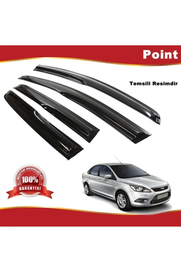 Ford Focus 2 Mügen Cam Rüzgarlığı Hb 2005-2011 Arası 4 Lü Takım ürün görseli