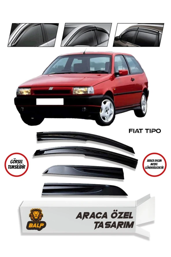 Fiat Tipo Mügen Cam Rüzgarlığı Tüm Kasalara Uyumlu 4 Lü Takım