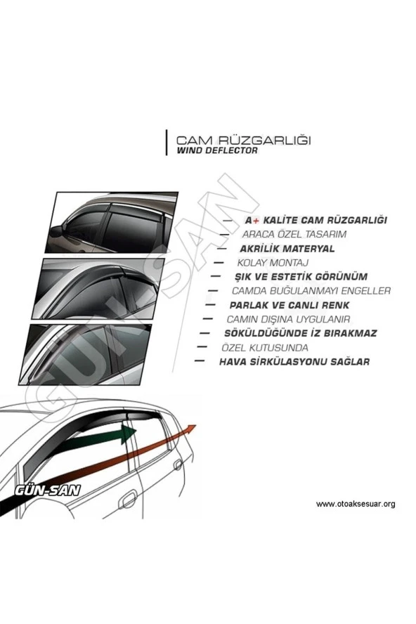 Tofaş Şahin Doğan Kartal 131 Cam Rüzgarlığı Rüzgarlık Mügen Tip 4lü - 3