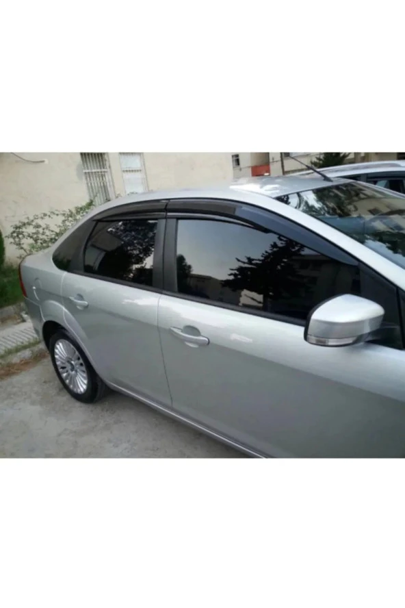 Ford Focus 2 Cam Rüzgarlığı - Parlak Siyah 4 Lü Takım Ön-Arka
