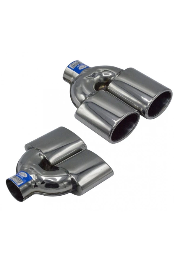 Krom Eksoz Ucu Çiftli Çap 48 Cm - 57Cm Kaliteli Paslanmaz - Resim 2