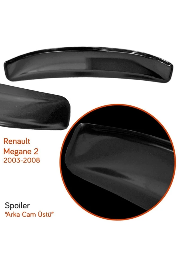 Renault Megane 2 Sedan 2003-2008 Arka Cam Üstü Spoiler - Resim 2
