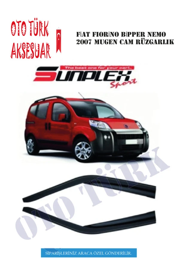 Peugeot Bipper Mugen Cam Rüzgarlığı Ön 2li Sunplex A+ Kalite