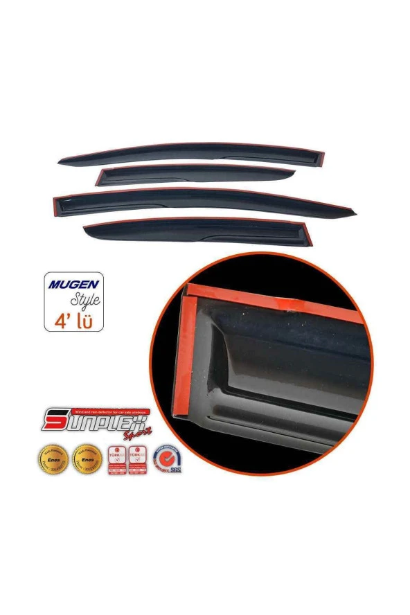 Sp-s-14 Fiat Linea 2006-2015 Sport Style Cam Rüzgarlığı 4 Lü - Resim 2