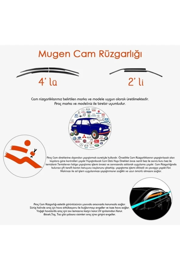 Sp-s-22 Ford Transit Connect 2002-2014 Sport Style Cam Rüzgarlığı 2 Li - Resim 3