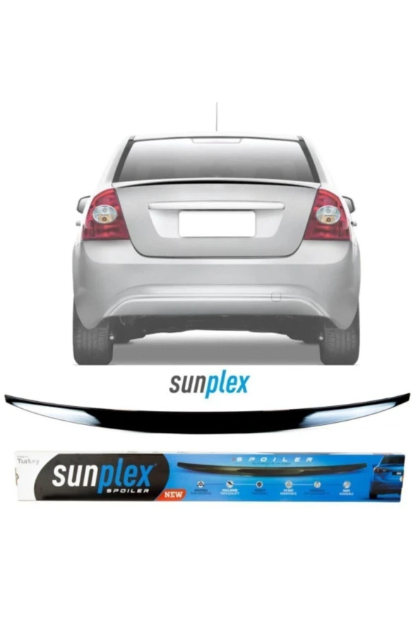 Ford Focus 2  Uyumlu Sedan Bagaj Üstü Spoiler Piano Black Enjeksiyon Baskı 2004-2010 ürün görseli