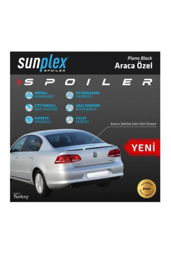Jetta Bagaj Üstü Spoiler Piano Black Enjeksiyon Baskı 2010-2017 - Resim 2