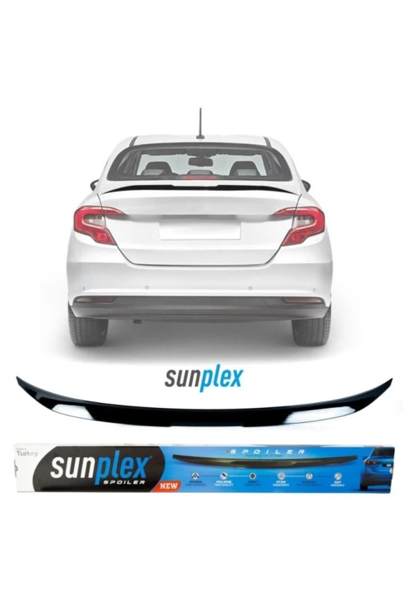Fiat Egea Sedan Bagaj Üstü Spoiler Piano Black Enjeksiyon Baskı 2015-2022 ürün görseli