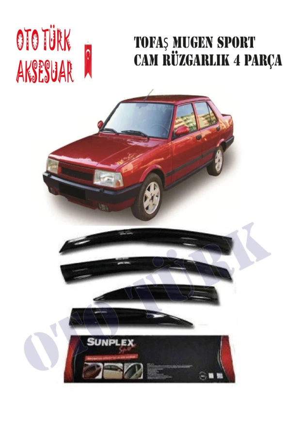 Tofaş Şahin Mugen Sport Cam Rüzgarlığı Ön-Arka Sunplex A+ Kalite ürün görseli