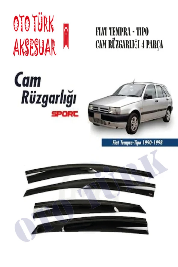 Fiat Tipo Mugen Cam Rüzgarlığı Ön Arka Sunplex A+ Kalite 90-98
