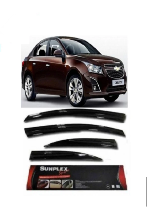 Chevrolet Cruze 2008-2017 Mugen Cam Rüzgarlığı Ön-Arka ürün görseli