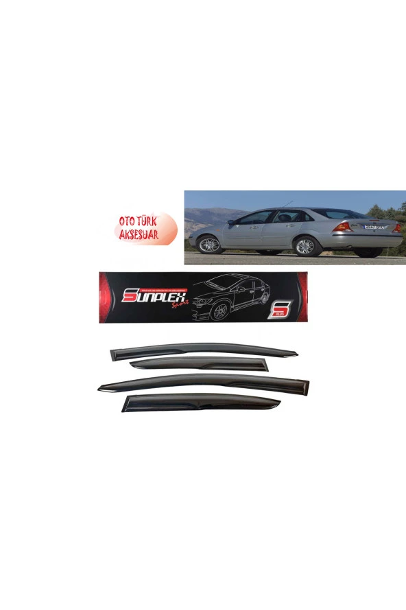 Ford Focus 1 Sedan 1999-2004 Mugen Cam Rüzgarlığı Ön-Arka - Resim 2