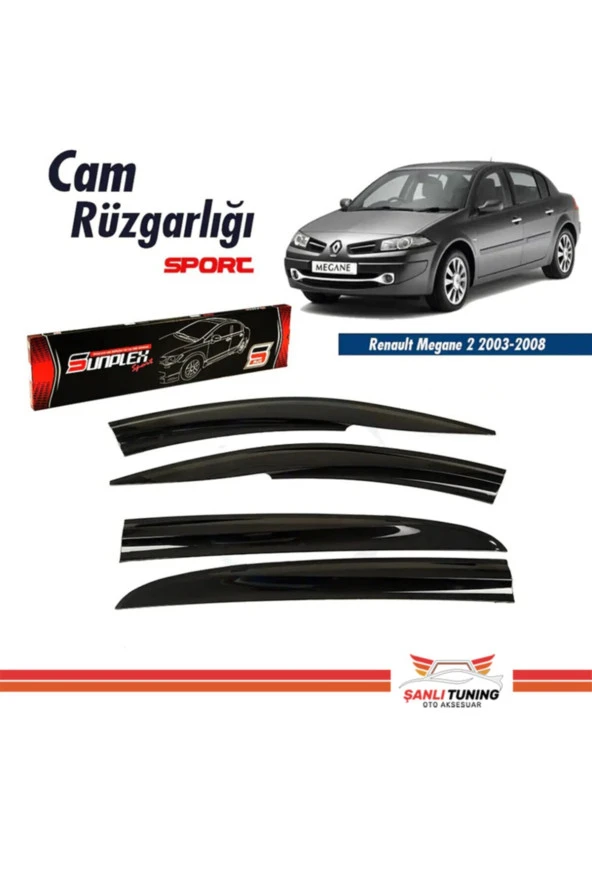 Renault Megane 2 Sedan Cam Rüzgarlığı Mugen Cam Rüzgarlığı ürün görseli