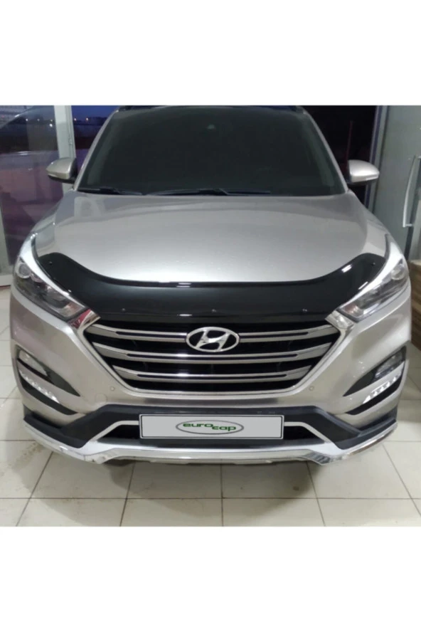 Hyundai Tucson Ön Kaput Koruma Rüzgarlığı 3mm Akrilik (abs) Parlak Siyah Deflektör 2016-> - Resim 2
