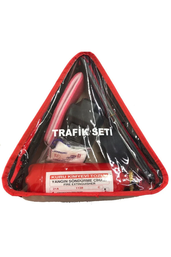 Trafik Seti ve Kuru Kimyevi Tozlu 40 Map Abc Araç Yangın Söndürme Tüpü 1 kg ürün görseli