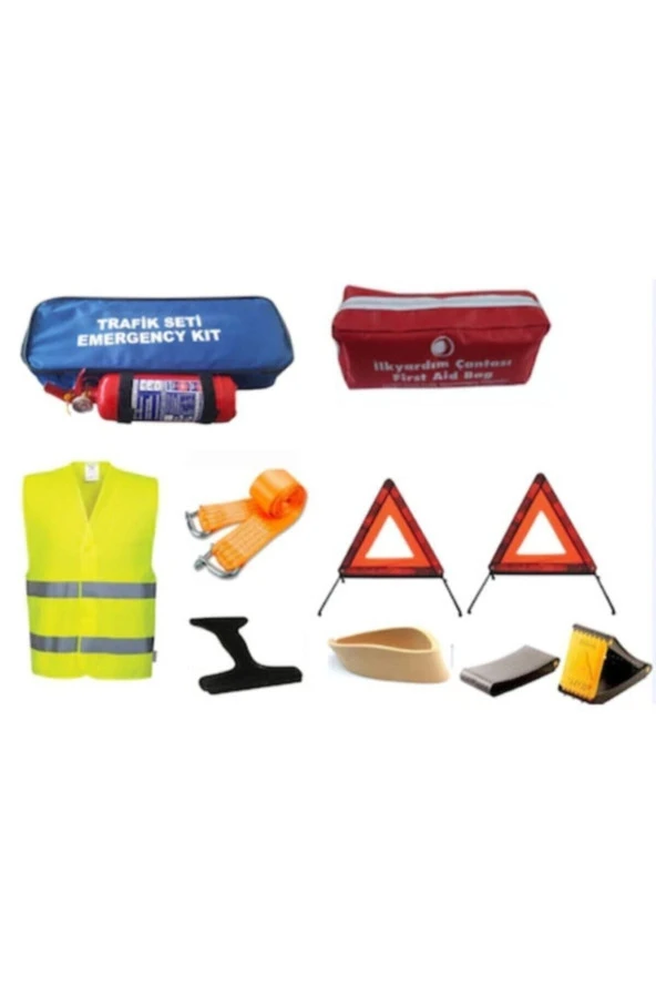 Trafik Seti Çantalı Lüx Set Yangın Söndürücülü İkaz Yelekli - Resim 2