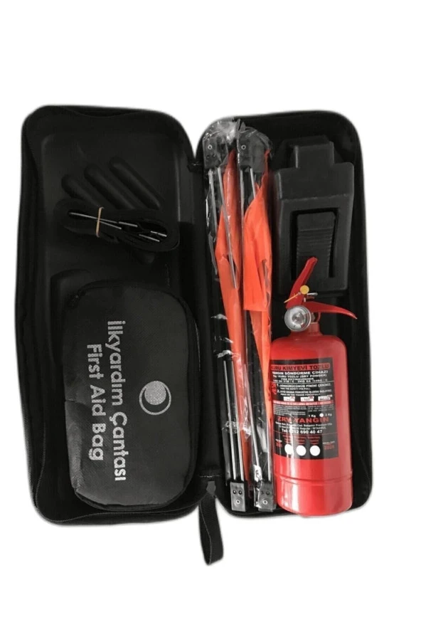 Trafik Seti Kırmızı Lüx Eva Çantalı - Resim 2