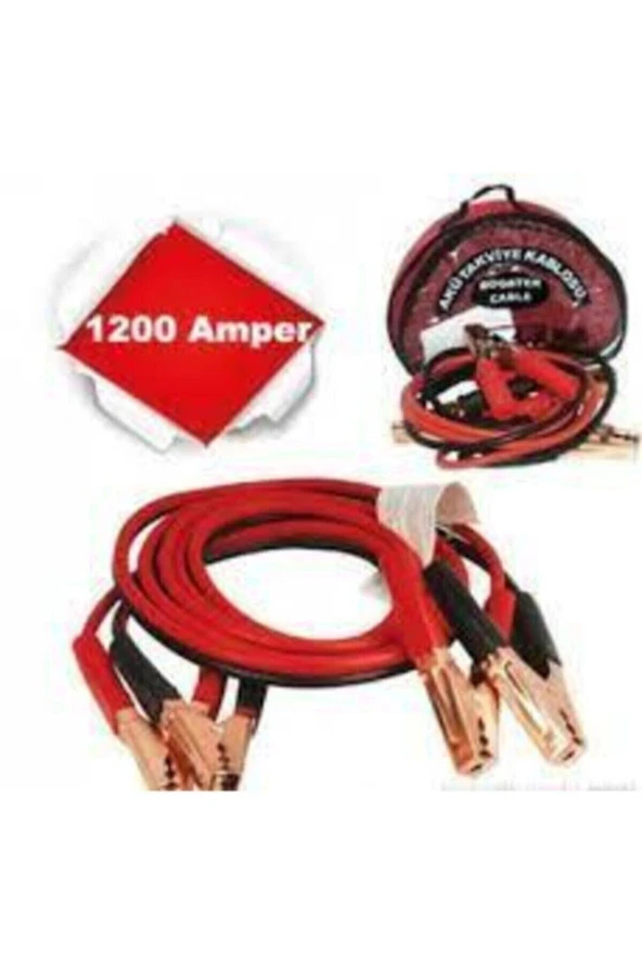 Lüx Trafik Seti Tüvtürk Uyumlu + Çantalı Akü Takviye Kablosu 1200 ürün görseli