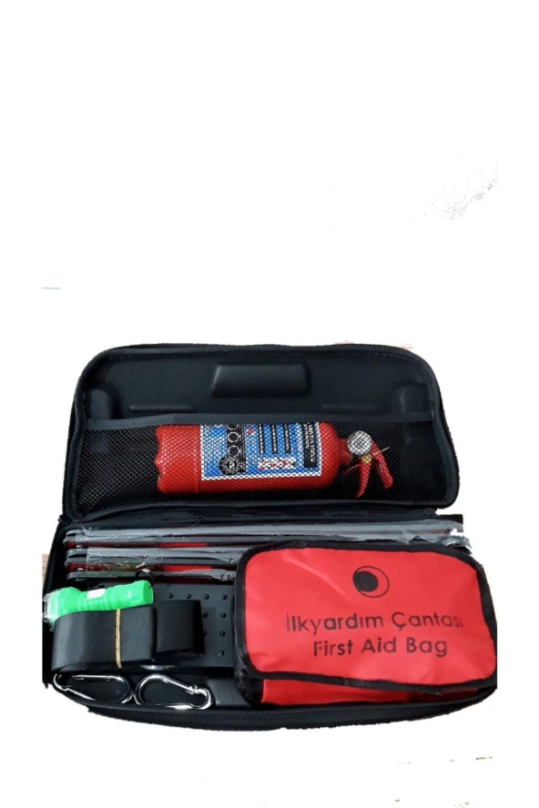 Trafik Seti Çantalı Lüx Set 1 Kg Yangın Söndücülü Tüv_tük Uyumlu 4 Yıl Garantili - Resim 2