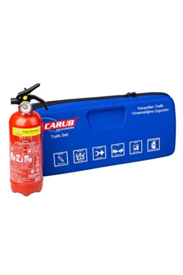 Lüx Trafik Seti Çantalı Belgeli Trafik Yönetmeliğine Uygun 1kg Yangın Söndürücülü - Resim 2