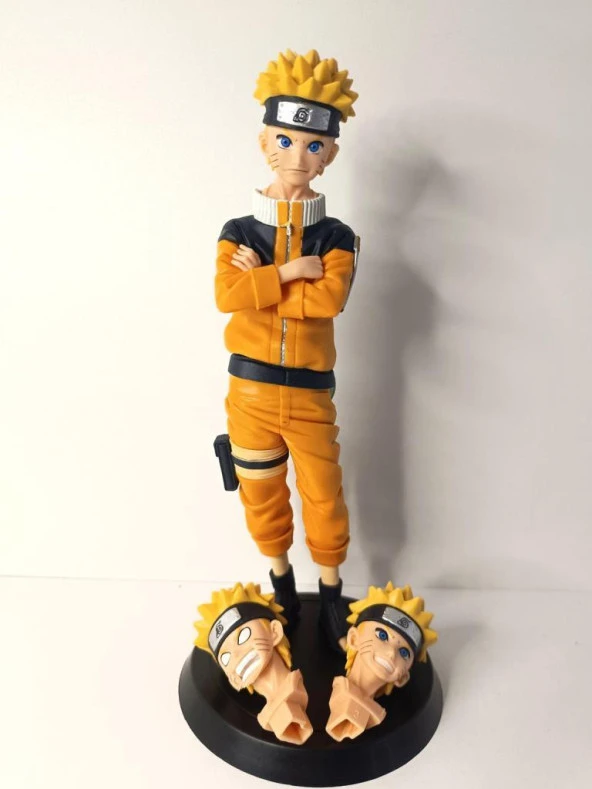 Anime Naruto Uzumaki 25 cm Değişim Kafa Karakter Figür Oyuncak Biblo - Resim 12