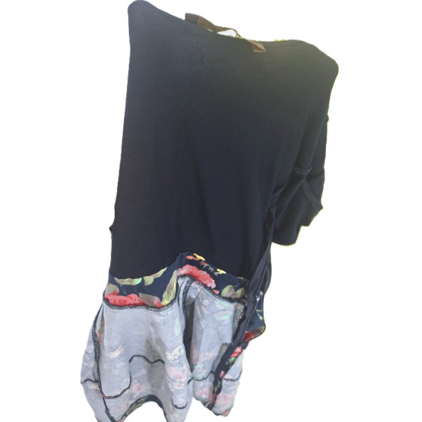 SÜPERNATURAL ÇİÇEK DESENLİ BALON ETEK MODEL  ELBİSE - 7