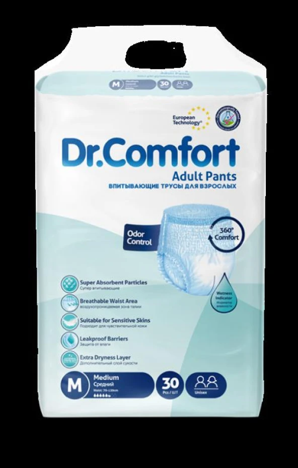 Dr.Comfort Medium 30 Adet Külotlu Yetişkin Hasta Hasta Bezi