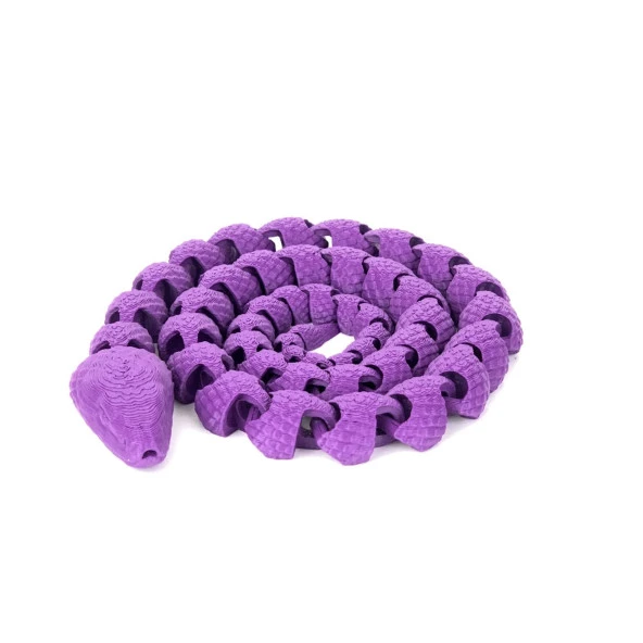 3D Hareketli Yılan Figürlü Oyuncak - Mor - Resim 3